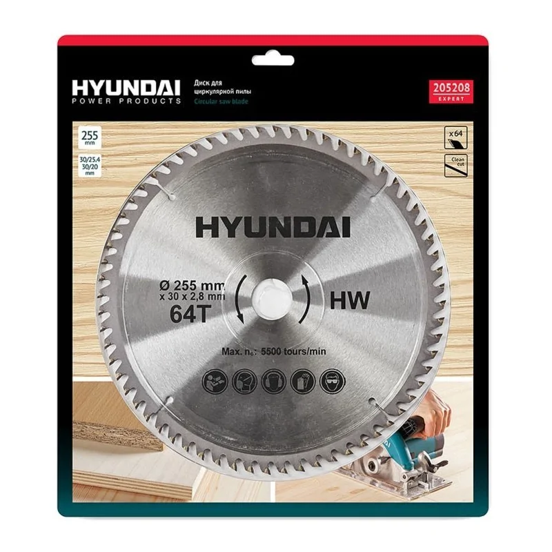 Hyundai диск по ламинату для циркулярных пил 255 мм купить по низкой ...